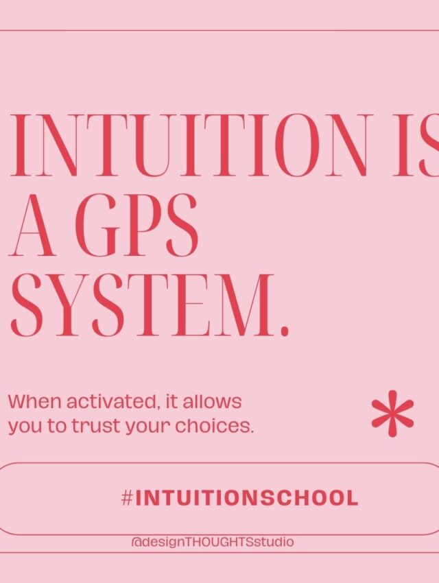 Intuition is a gps system